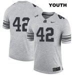 Youth NCAA Ohio State Buckeyes Lloyd McFarquhar #42 College Stitched No Name Authentic Nike Gray Football Jersey QP20Y31DK